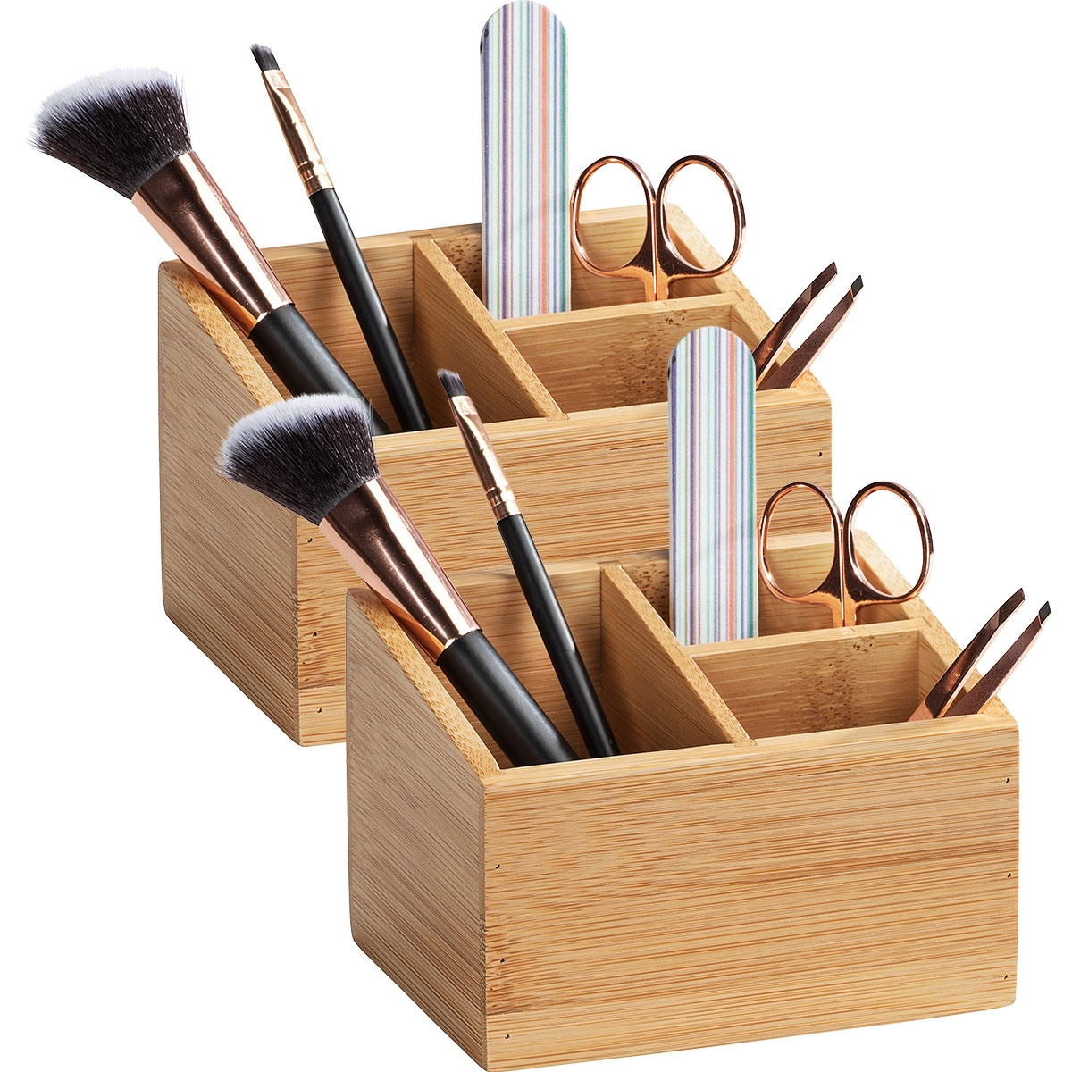 Wenko  Bambus Organizer Terra 3 Fächer 2er Set | 515573 – Bild 3