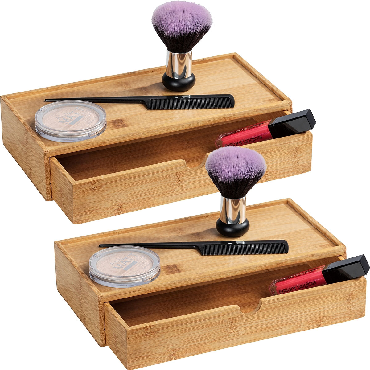 Wenko  Bambus Box Terra mit Schublade 2er Set | 515582 – Bild 3