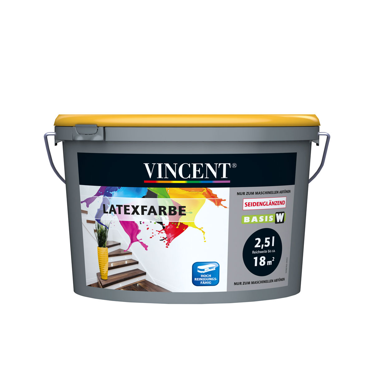 Vincent  WandfarbeLatexfarbe MIX IT! seidenglänzend 2,5 l | W | 2,5 | 533417