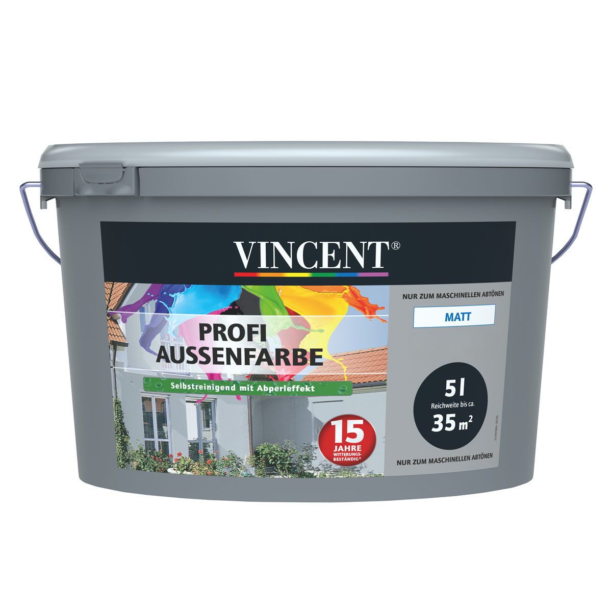 Vincent  FassadenfarbeProfi Aussenfarbe MIX IT! matt 5 l | W | 5 | 533433