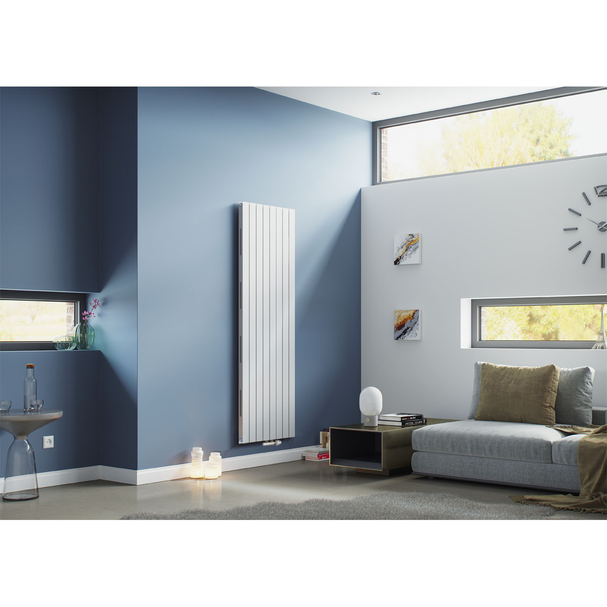 Ximax  Raumheizkörper P1 Duplex Slimline Deluxe 1800 x 595 mm 1631 Watt Mittenanschluss Weiß | 540252
