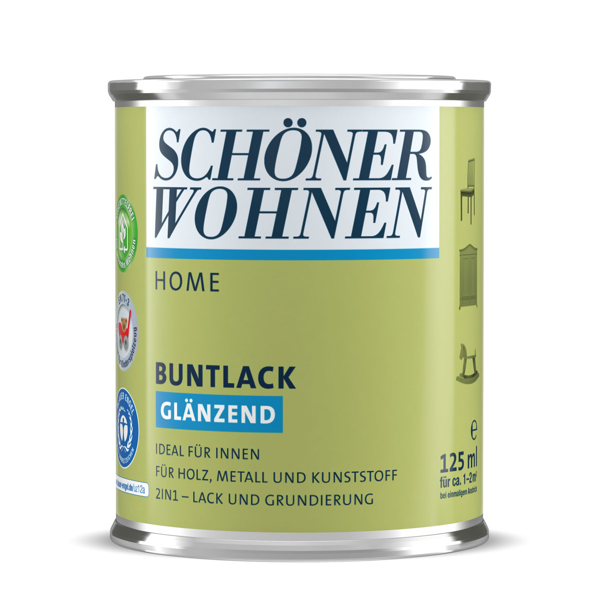Schöner Wohnen Farbe Buntlack Home Altweiß glänzend 125 ml | 0,125 | Glänzend | 544393