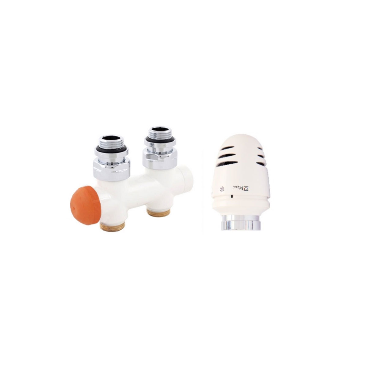Ximax  Heizkörper Zubehör Design-Mittenanschlussgarnitur Typ H Deluxe Durchgangs-Ausführung 16 mm Weiß | 546082