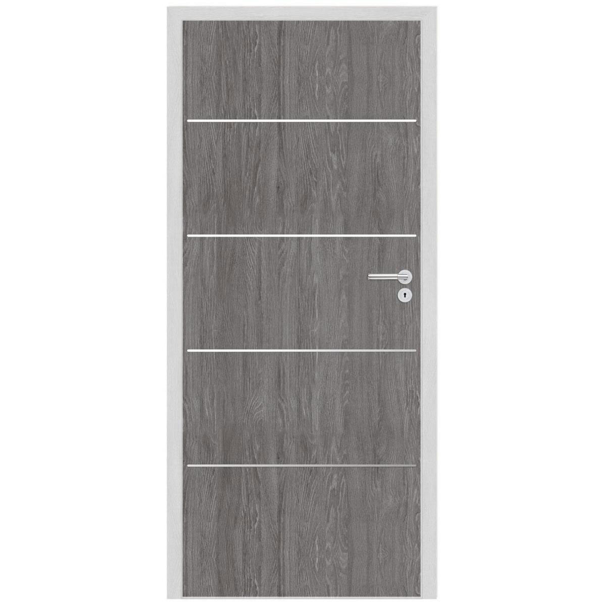 Classen CPL-Zimmertür Discovery Eiche Grigio Anschlag rechts 198,5 x 73,5 cm | 73,5 | rechts | 735355