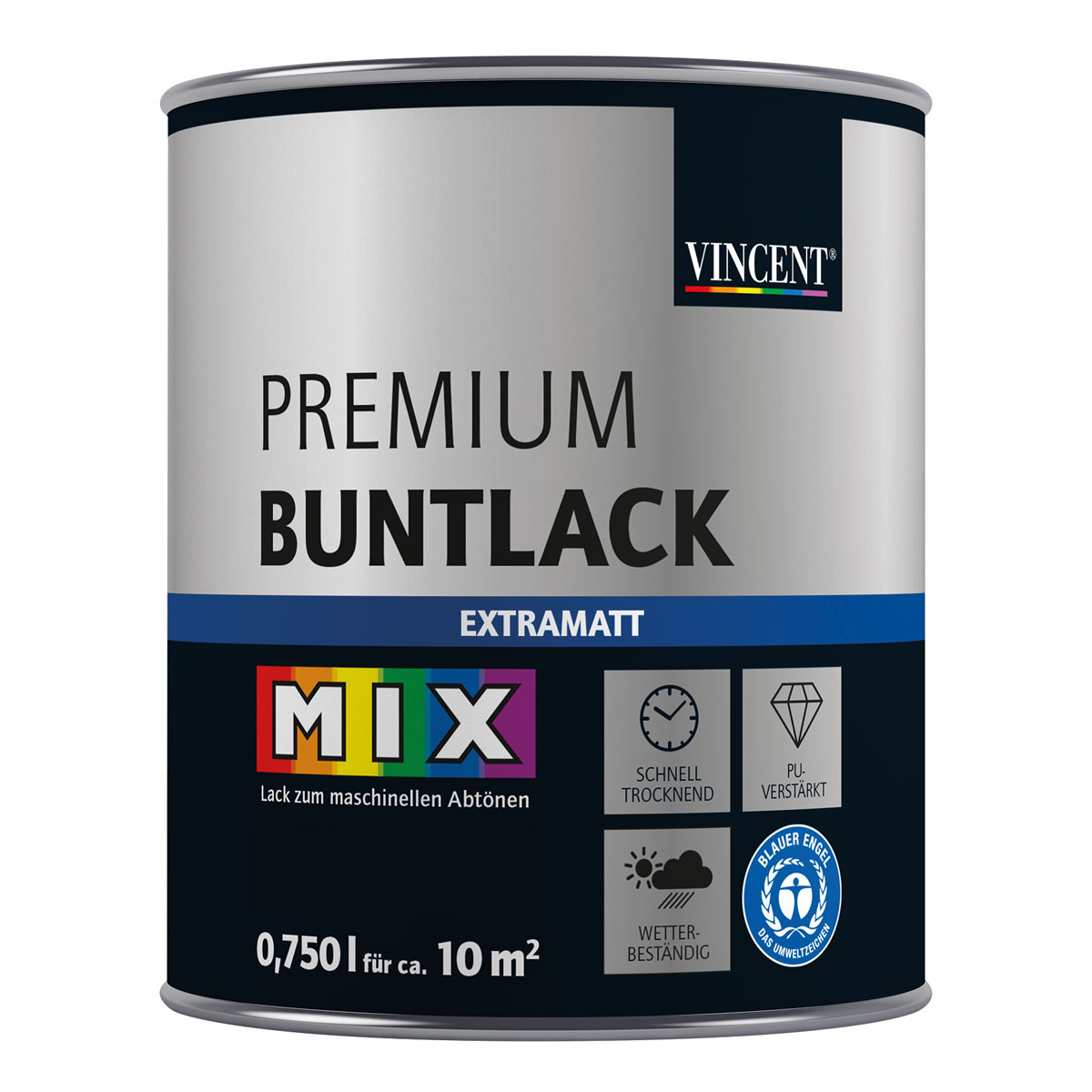 Vincent  Lack Premium Buntlack Mix It extramatt 0,75 l | T | 0,75 | 861346