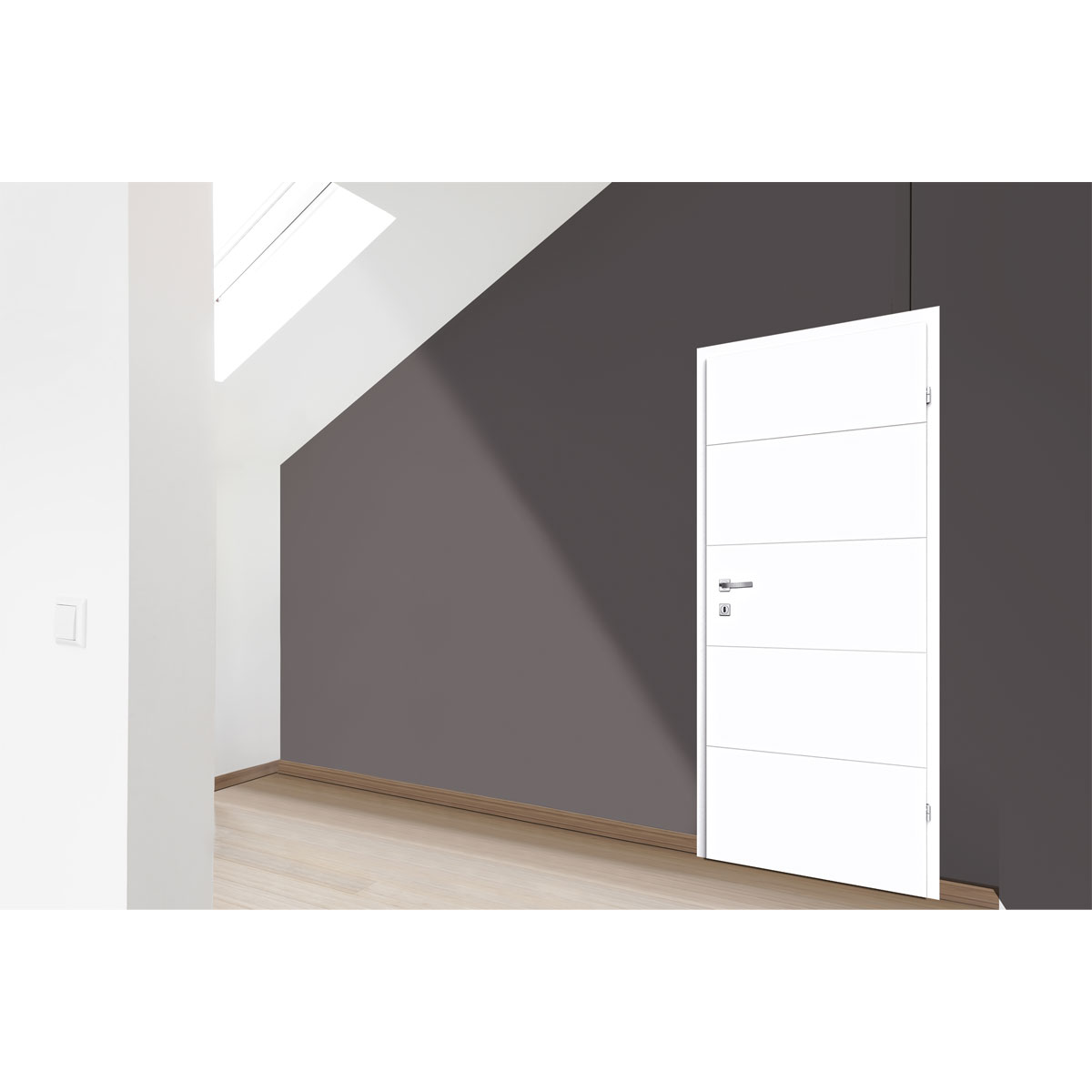 Zimmertür Sylt DIN R weiß 98,5 x 198,5 cm | 98,5 | weiß | rechts | 920133 – Bild 3